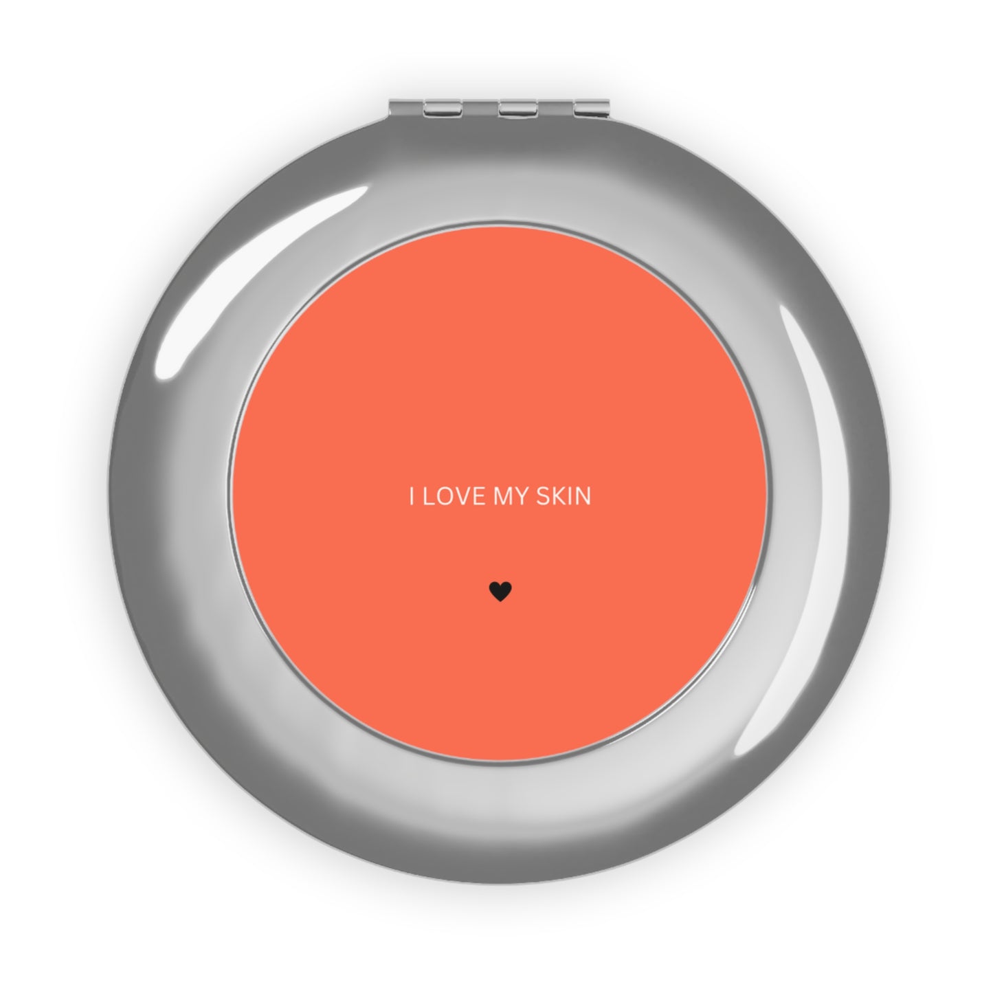 Compact Travel Mirror - "I Love My Skin" | Stylish Gift for Self-Care, Travel Accessory, Makeup Essential, Birthday, Women's Day