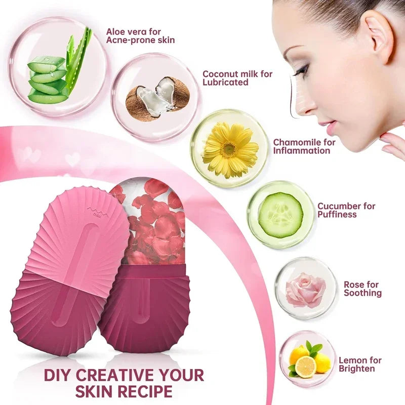 Ice Face Roller Icld for Eye Puffiness Ice Facial Roller Shrink Pores